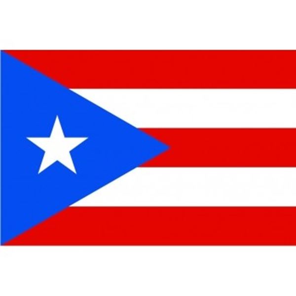 Vlag Puerto Rico afmetingen 1,5 x 1 mtr gevel vlag