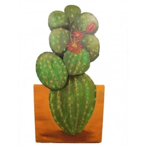 houten cactus incl. decorsteun hg circa 2,5 mtr