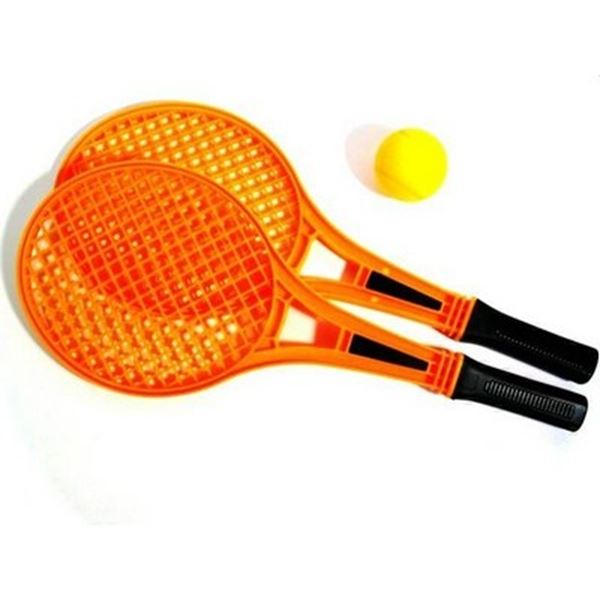 Huur soft tennis 2 kunststof rackets 1 soft foam bal
