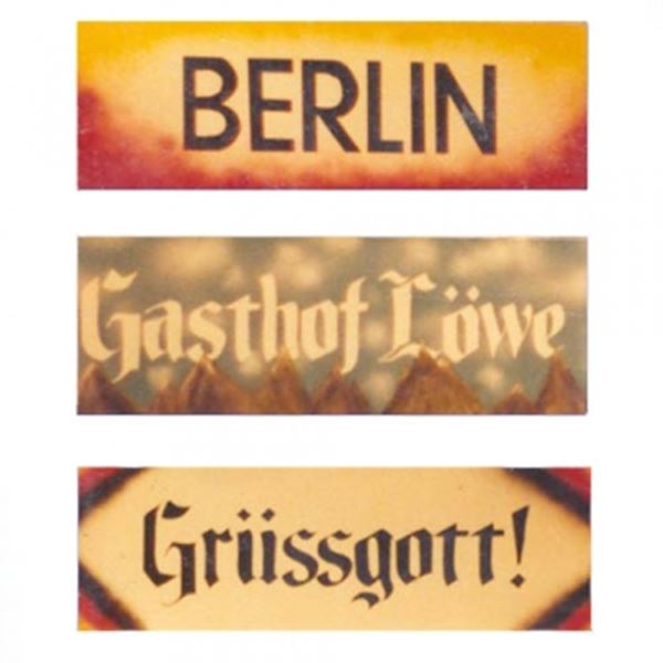 Set van 5 Duitse tekstborden