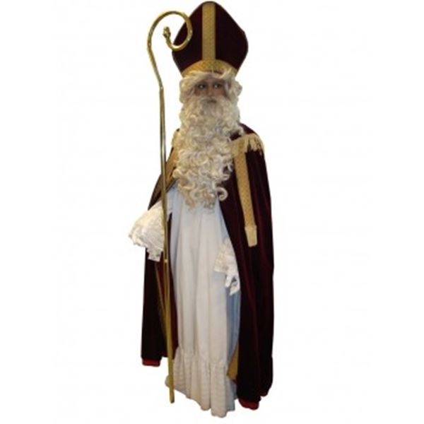 Sinterklaas kostuum. Luxe kostuum compleet met koperen staf.