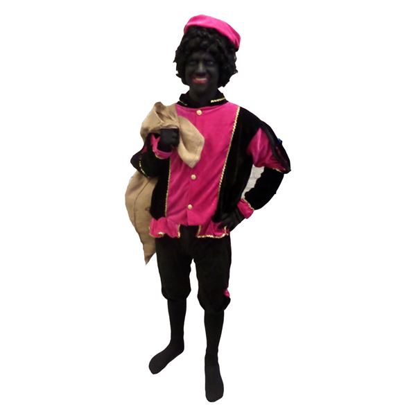 Piet / Roetveeg piet Hoofdkleuren Roze/zwart. Maat M