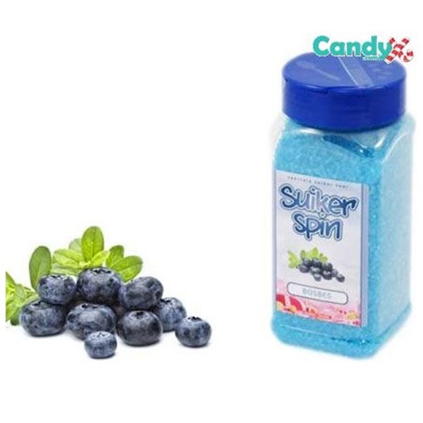 Suikerspin benodigdheden voor 100 grote suikerspinnen kleur blauw smaak bosbes.