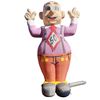Abraham feestend  opbaasbaar en 4 mtr hoog! Een Abraham van deze tijd feestend naar de volgende 50 jaar!