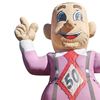 Abraham feestend  opbaasbaar en 4 mtr hoog! Een Abraham van deze tijd feestend naar de volgende 50 jaar!