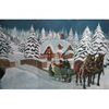 Decor winter-/kerstmis afm. 8,75 x 2,50 incl. decorsteunen