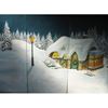 Decor winter-/kerstmis afm. 8,75 x 2,50 incl. decorsteunen