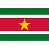 Vlag Suriname afmetingen 1,5 x 1 mtr een z.g.n. gevelvlag maar ook voor decoratie geschikt.