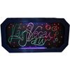 Bord Las Vegas met knipperleads, blacklights en fluordraad.