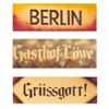 Set van 5 Duitse tekstborden