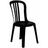 Bistro stoel zwart met hoge leuning zeer geschikt voor bijeenkomsten en cateringpartijen.