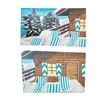 Decor Blokhout Apres Ski-/Winter afm.6,25 x 2,50 meter