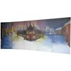Decor winter /  kerst afm. 6,25 x 2, 50 meter incl. decorsteunen