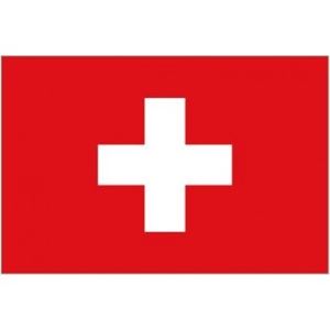 Vlag Zwitserland. Deze vlag is een gevel vlag maar ook heel geschikt voor decoratie