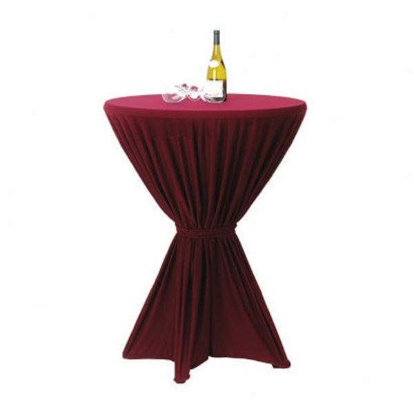 Tafelrok Bordeaux rood met rode strik.