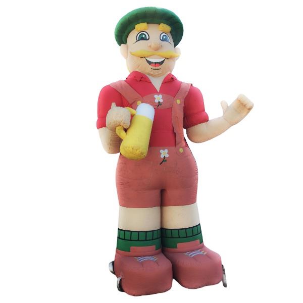 Tiroler pop / Tiroler  Abraham opblaasbaar van maar liefst 4 mtr. hoog.
