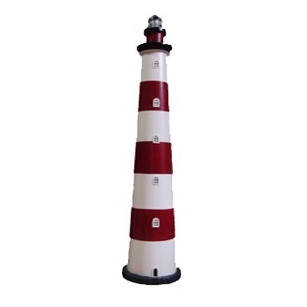 Vuurtoren rood/wit hoog 130 cm