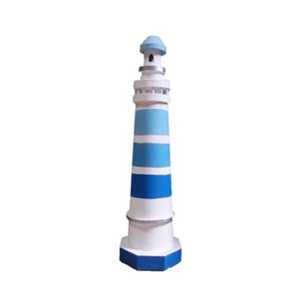 Vuurtoren blauw/wit 75 cm