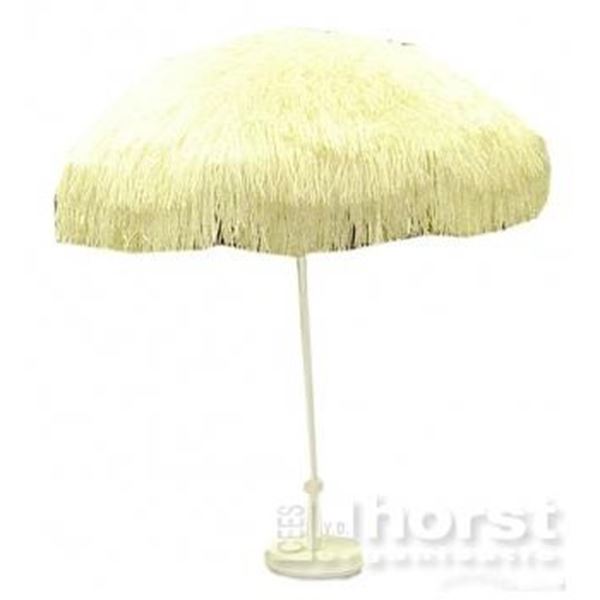 Huur Parasol raffia naturel doorsnede 2 meter.