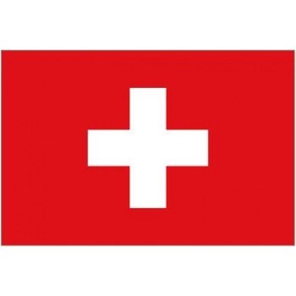 Vlag Zwitserland met afmetingen 1 x 1,5 mtr. Gevelvlag.