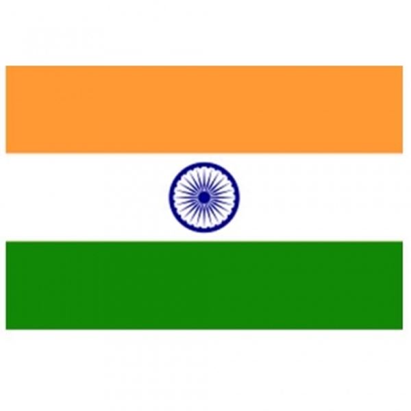 Vlag India met afm. 1,5 x 1 meter en geschikt als gevel vlag of decoratie.
