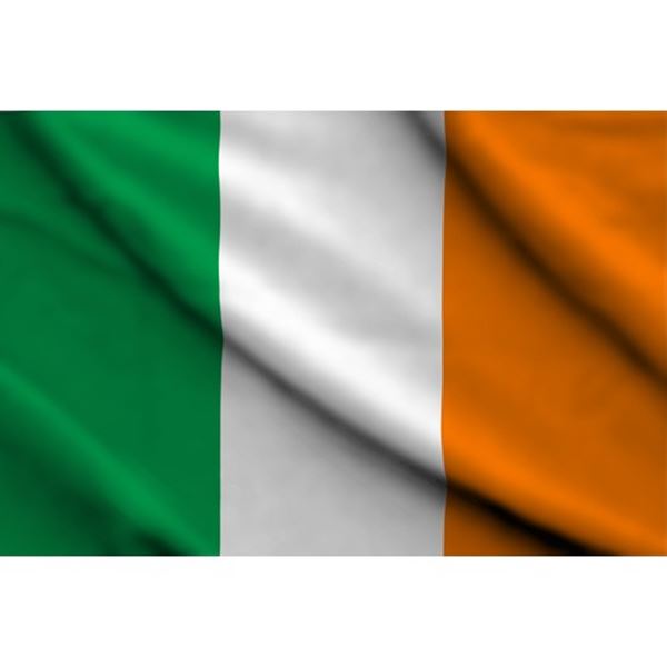 Vlag Ierland met afm. 1,5 x 1 meter een z.g.n. gevel vlag.