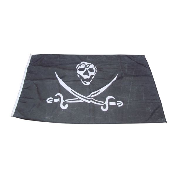 Vlag Piraat is een gevel vlag met afm. 1,5 x 1 meter.