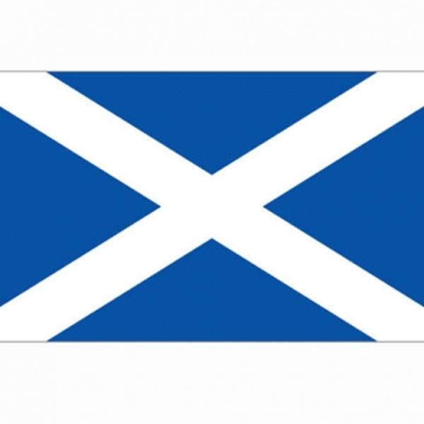Vlag Schotland afmetingen 1 x 1,5  mtr. Gevelvlag.