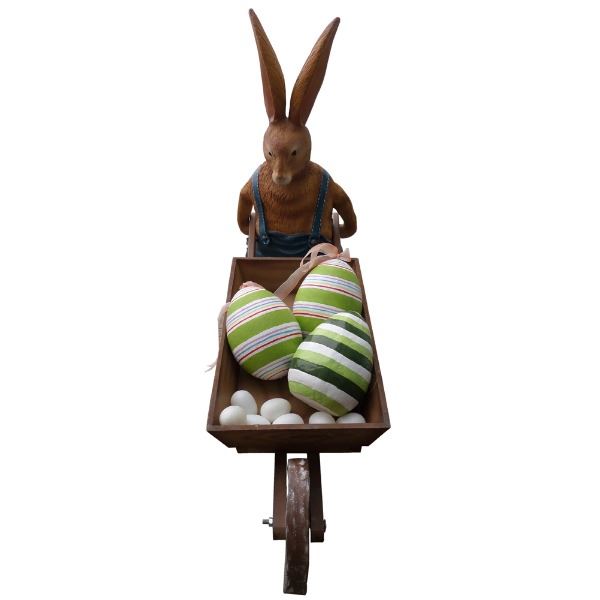 Paashaas met kruiwagen