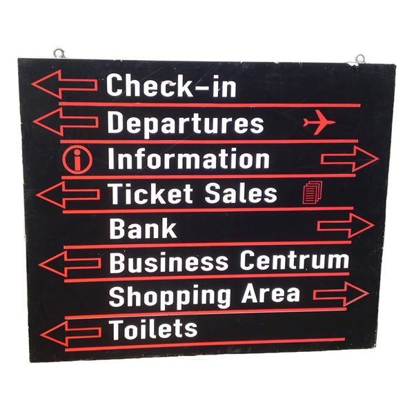 Vliegveldbord zwart