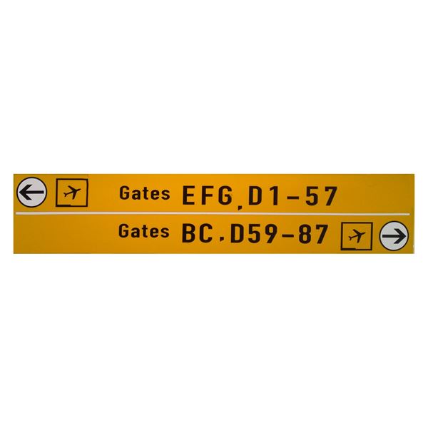Vliegveldbord geel