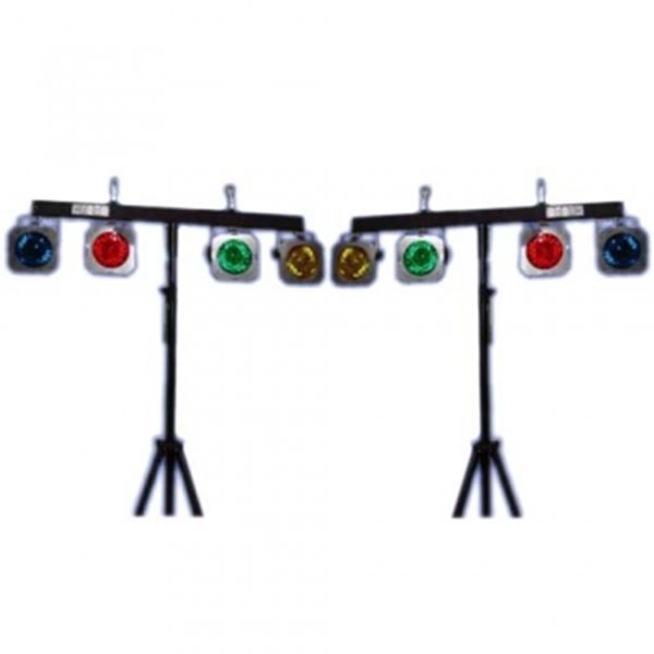 Lichtset 2400 watt 8 spots met dimmerpack e.d.