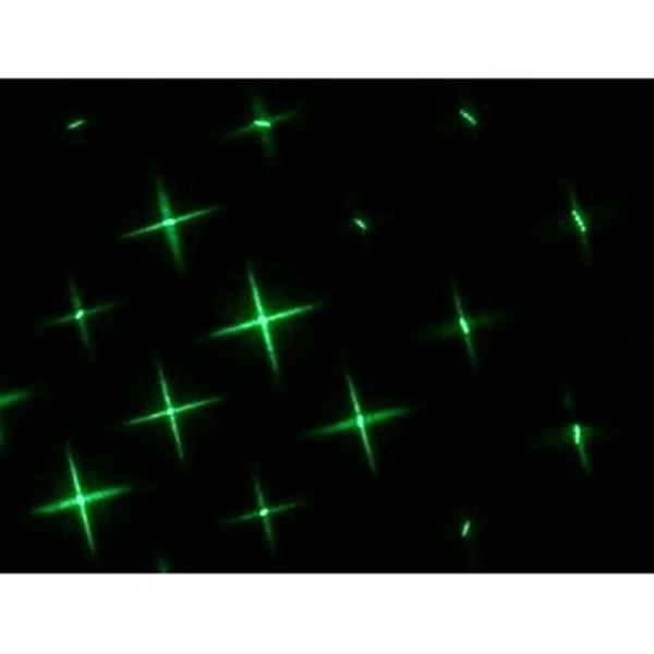 Effect geprojecteerd van de 2 kleuren laser.