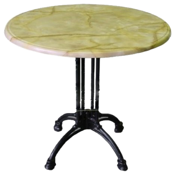 Bistrotafel rond  ∅ 80 cm. Marmerlook blad.