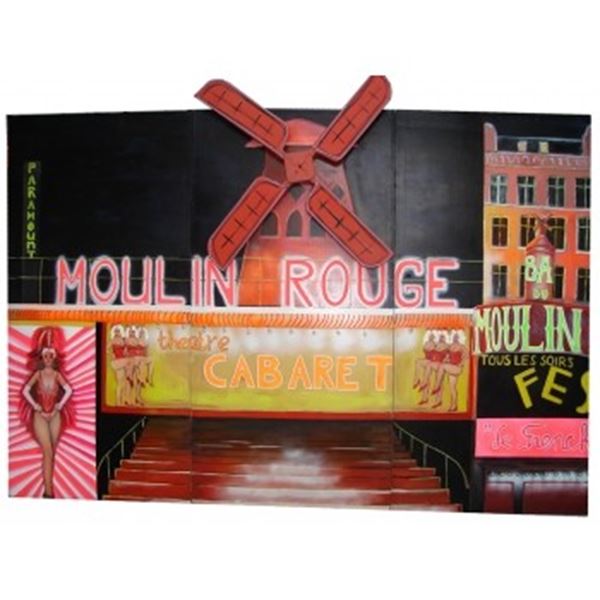 Decor Frankrijk /Parijs Moulin Rouge afm. 3,75 x 2,95 meter.