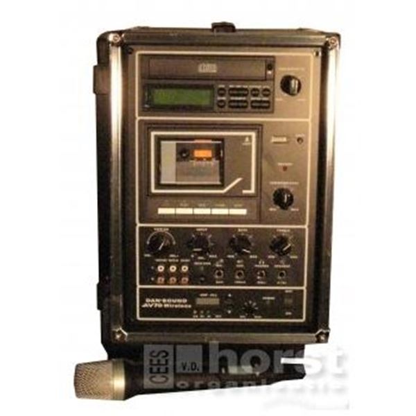 Geluid,  soundmixer met draadloze microfoon 70 watt + USB aansluiting en CD speler