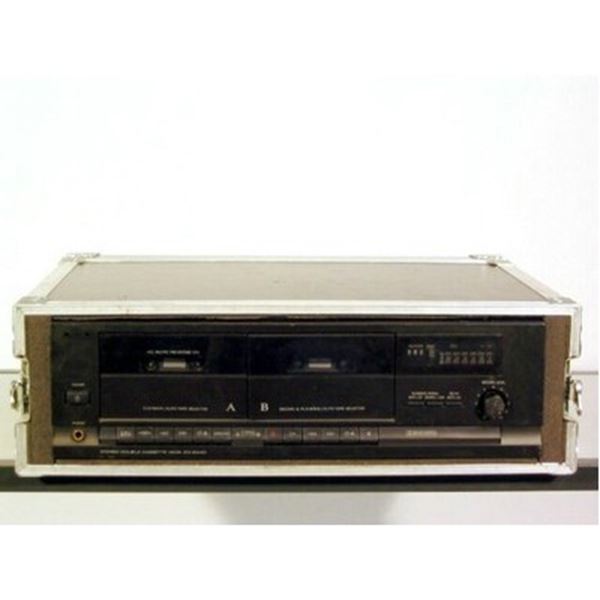 Cassette recorder dubbel in flight case.