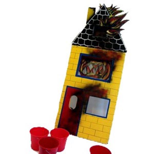 Brandweer huis. Probeer zo snel mogelijk het brandende huis te blussen. Brandweer huis. Probeer zo snel mogelijk het brandende huis te blussen.