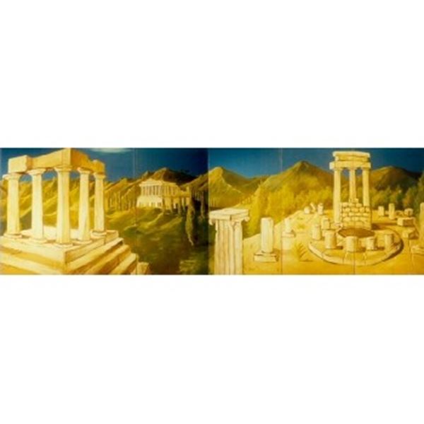 Grieks / Romeinse tempelruine afm. 6.25 x 2.5 mtr.