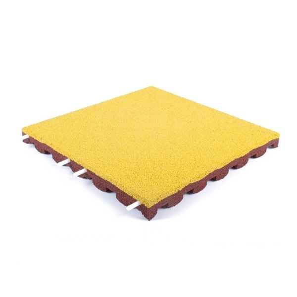 Speelplaatstegel geel 50x50x4.5 cm