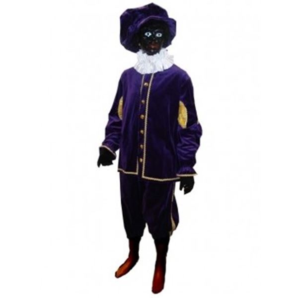 Piet / Roetveeg Piet Fluwelen kostuum paar/zwart maat XL