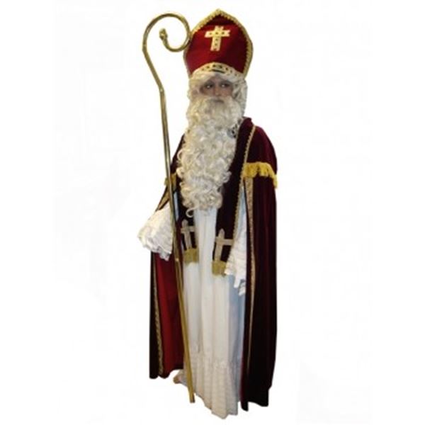 Sint Nicolaas kostuum met koperen staf
