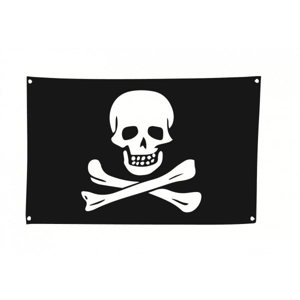 Piraten vlag klein model 0,9 x 0,6 mtr.