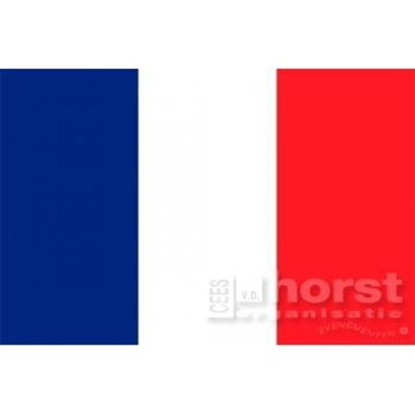 Franse gevel vlag afm.  1 x 1,5 mtr.