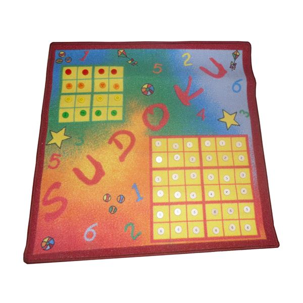 Sudoku spel, vloerkleed, afm. 0.92 x 0,92 meter